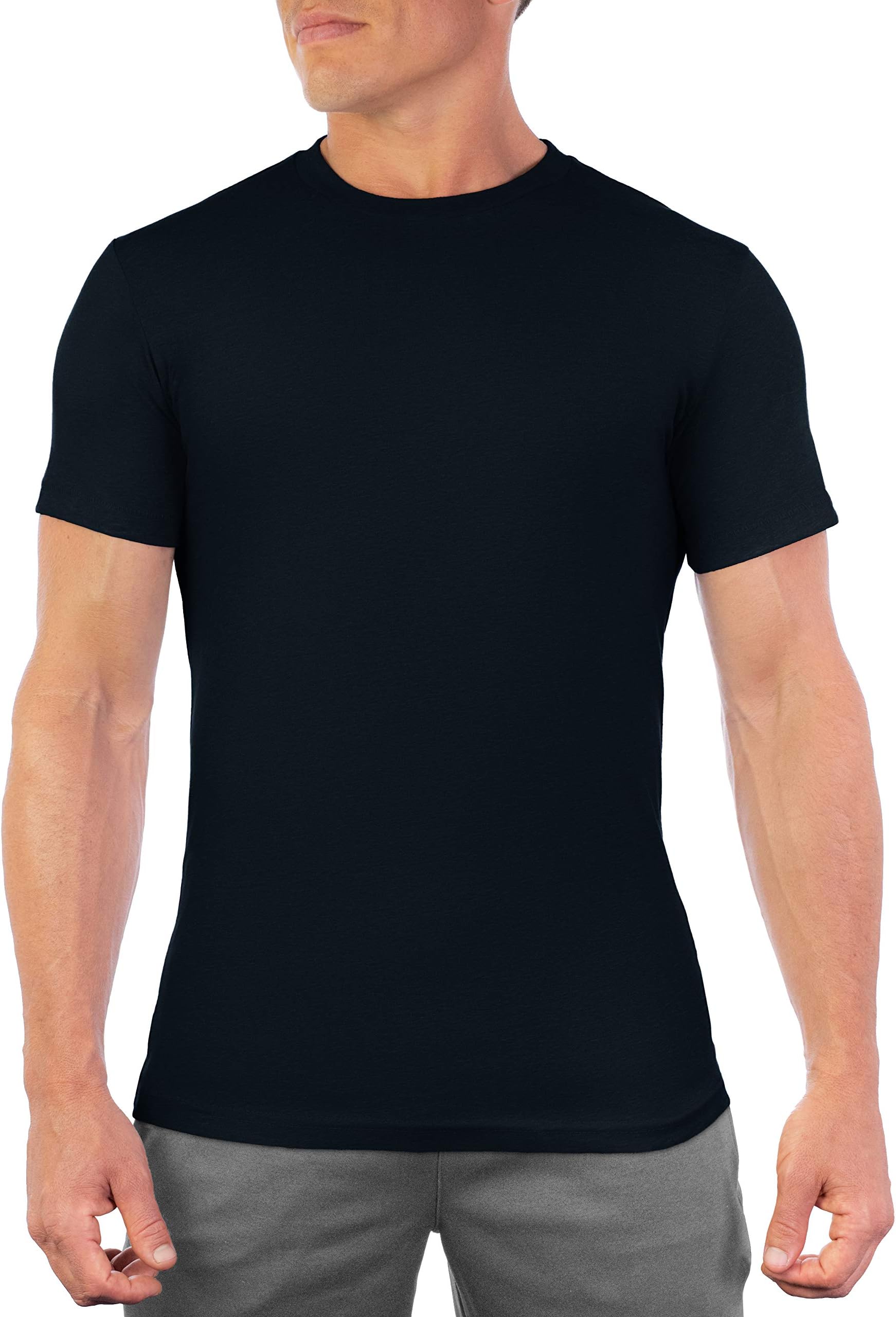 CC Perfect Slim Fit T Shirts for Men | Ultra Soft Fitted Crew Neck T-Shirts for Men | Short Sleeve Mens Plain T Shirts