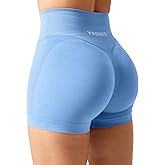 YEOREO Scrunch Butt Workout Shorts Women 3.5" Seamless V Cross Waist Sport Gym Amplify Shorts