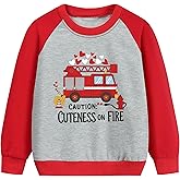 Joctoh Boys Valentines Sweatshirt for Kids Dinosaur Active Shirt Toddler Long Sleeve Monster Truck Heart Pullover Age 2-10