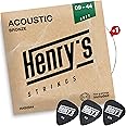 Extra Light Acoustic Guitar Strings 09-44 - Easy On Fingers & Excellent Sound - Extra E-1 String & 3 Guitar Picks - Super Light Acoustic Guitar Strings - Steel Guitar Strings Acoustic 6 String Set