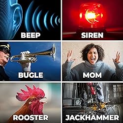Sharp Big Bang Super Loud Alarm Clock for Heavy