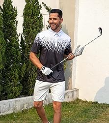 uideazone Mens Golf Shirts Short Sleeve 3D Print