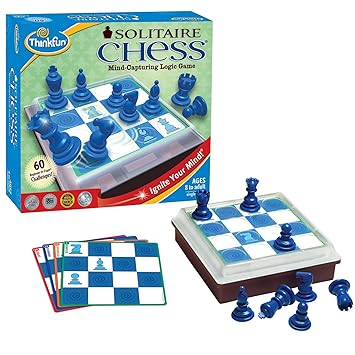 ThinkFun Solitaire Chess - Fun Version of Chess You Can Play Alone, Toy of The Year Nominee for Age 8 and Up