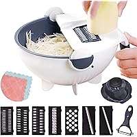 Vegetable Slicer Cutter - VAESIDA Vegetable Chopper Multi Blade Adjustable Mandoline Slicer Cheese Vegetables Julienne…
