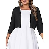 Sewify Women's Plus Size Bolero Shrug Cropped Cardigan Sweaters (XL-4XL)