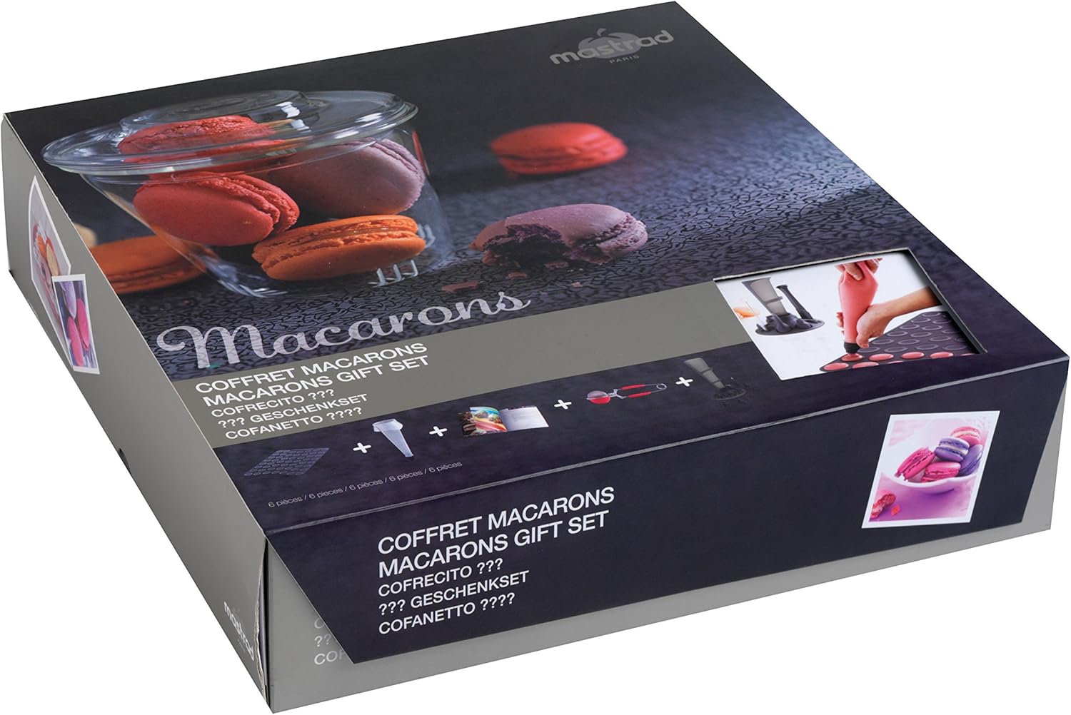 mastrad F45364 - Caja de Accesorios para Hacer Macarons, Color Negro: Amazon.es: Hogar
