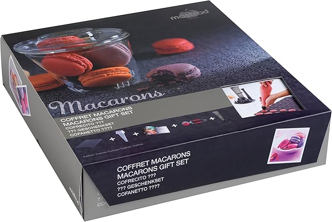 mastrad F45364 - Caja de Accesorios para Hacer Macarons, Color Negro: Amazon.es: Hogar