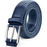 BULLIANT Men's Woven Braided Stretch Web Golf Belt 1 3/8"-Gift Boxed | Breathable &amp; Lightweight | Dynamic Snug Fit | Versatile for Golf, Casual, Jeans | Holeless Sleek Elegance