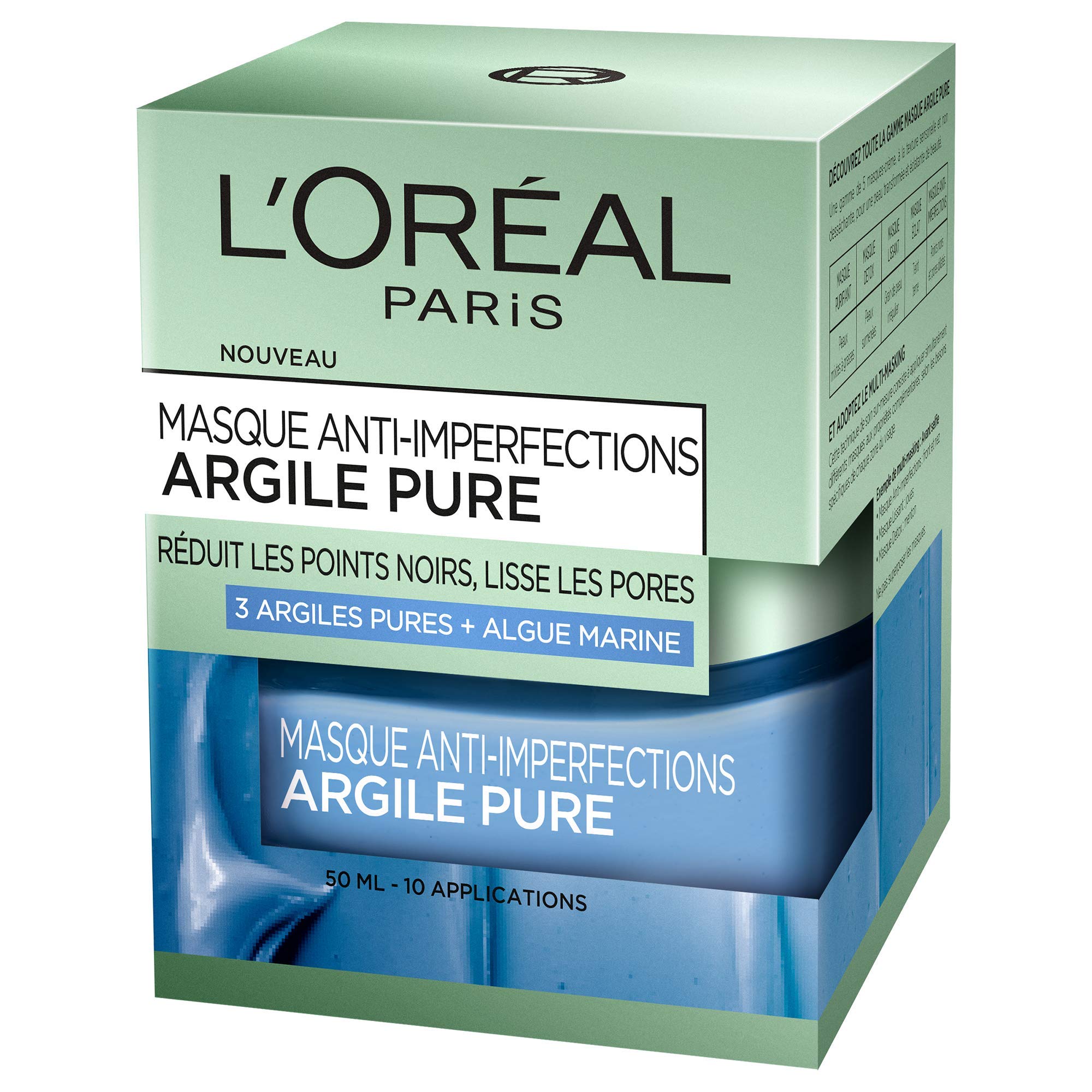 L 'Oreal Paris Masque Anti Imperfections Argile Pure + Algue – 50 ml