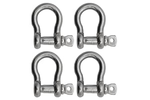 Extreme Max 3006.8312.4 BoatTector Stainless Steel Anchor Shackle - 1/4", 4-Pack