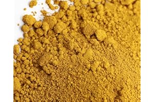 ROCK N SOIL Matte Yellow Iron Oxide Powder, Concrete Pigment Powder, Grout Colorant, Color Dye for Cement Stucco Plaster Mortar Paint Coating Wood Stain Putty Epoxy Resin - 5 Oz, Yellow Ochre