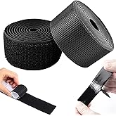 GuangTouL 2 Inch Wide 16.4 Ft Long Heavy Duty Adhesive Hook and Loop Tape, Strong Sticky Backed Roll, Industrial Strength Removable Gripper Fastener for Walls, Car, Home, Office, No Residue Washable