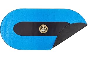 TRITON POKER TABLES Triton Premium Portable Poker Table Mat 10 Player Blue - Multi-Spandex Fabric Rubber Portable Poker Game Mat with Zippered Oxford Fabric Carry Bag - 80” L x 38” W