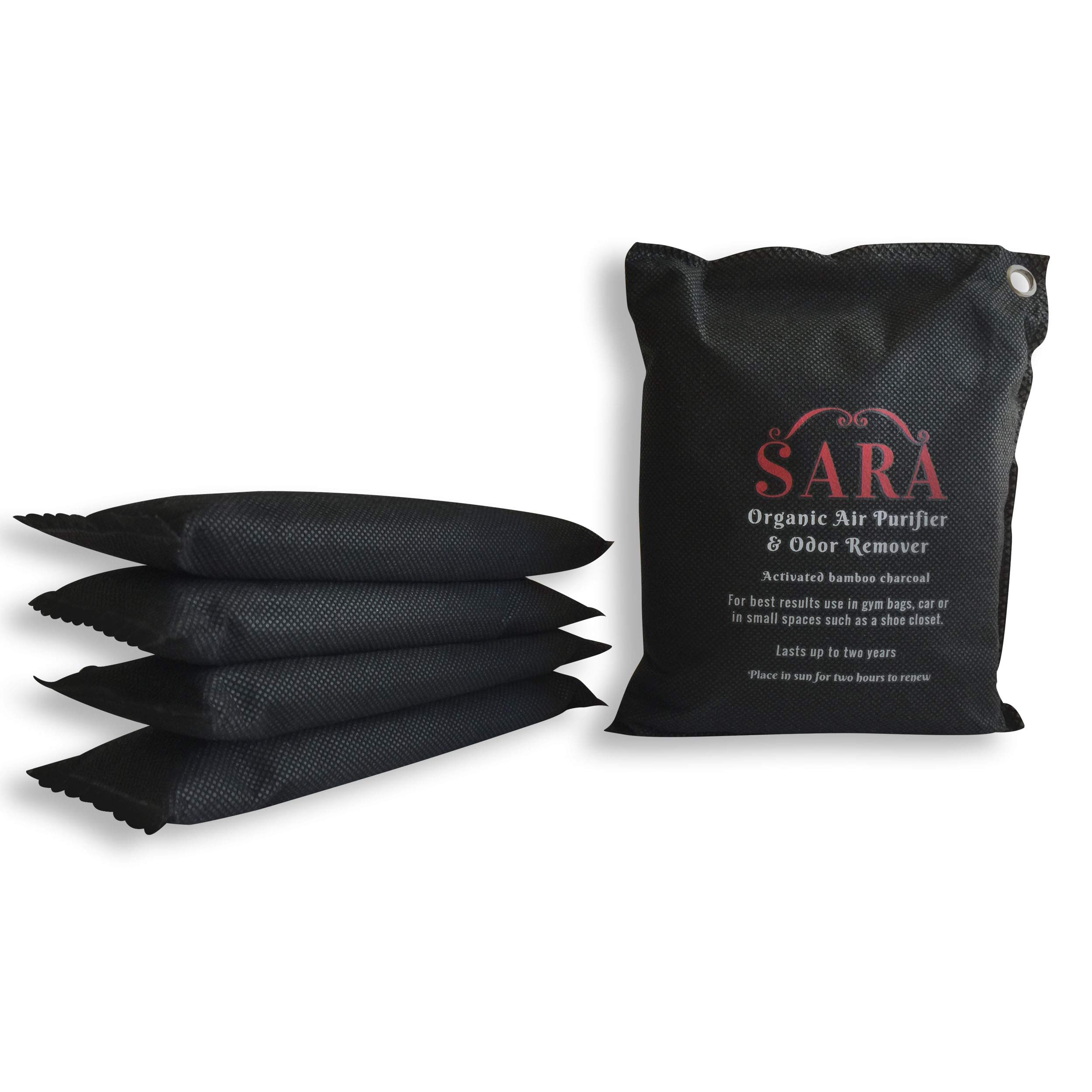 Activated Bamboo Charcoal Air Purifier, Deodorizer (5 Bags 200gram x 1