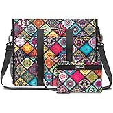 TOPDesign Utility Water Resistant Tote Bag with 22 Pockets, Top Zipper Closure & Thick Bottom Support, for Working Women