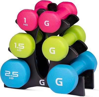Gallant Weights Neoprene Dumbbells Set 10kg Multi-Color Hex Pair