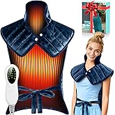 Heating Pad for Back Neck & Shoulders, 2.7lb Weighted Electric Graphene-Infused Heat Pad for Pain Relief, Wearable Full Body Large 24"x35" Fast Heating, ETL Certified, Gifts for Women, Men, Mom, Dad