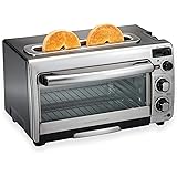 Hamilton Beach 2-in-1 Countertop Oven and Long Slot Toaster, Stainless Steel, 60 Minute Timer and Automatic Shut Off (31156)