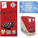 Chocolove Rich Dark Chocolate Bars | 65% Cocoa | Crafted with Semi-sweet Belgian Chocolate| Non GMO, Rainforest Alliance Cert