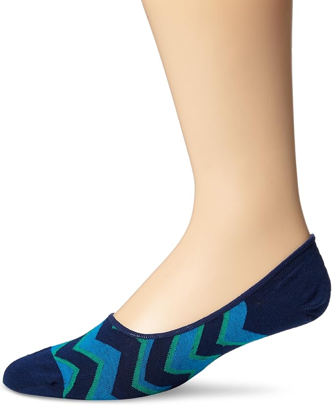 2(x)ist Men�s Zig Zag Casual Ped Liner Socks, Navy, Sock