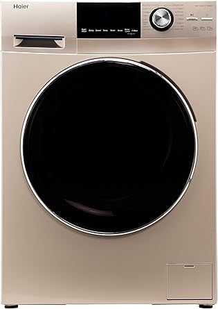 Haier 7.5 kg Fully-Automatic Front Loading Washing Machine (HW75-BD12756NZP, Golden)