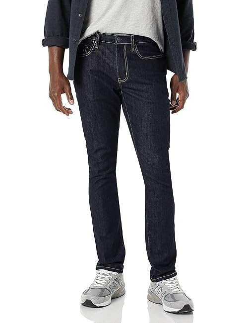 Amazon Essentials Men's Skinny-fit High Stretch Jean - Discontinued Colors, Rinsed, 42W x 29L