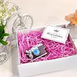 XWCHASA White Gift Box 22x16x8.5cm with Lid Ribbon Card view 3