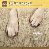 KSIIA Calming Dog Crate Bed Large 90x60cm Fluffy Washable Beige view 4
