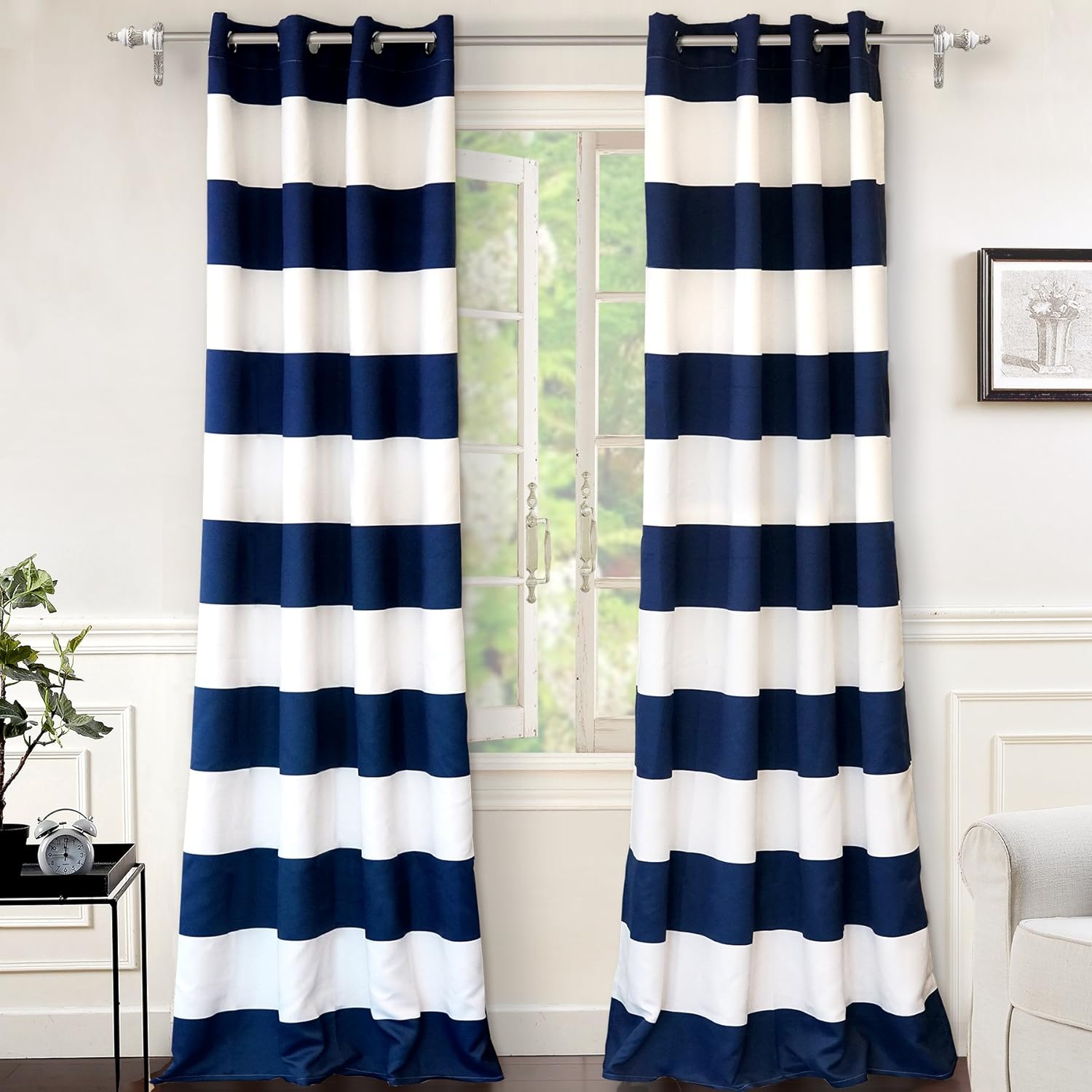 15 best blue and white curtains