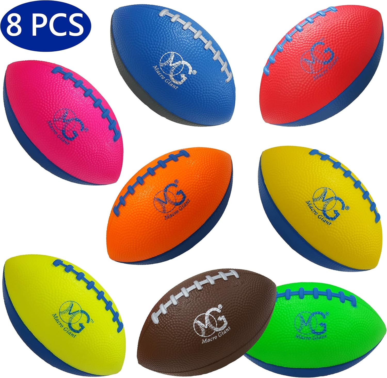 Macro Giant Fútbol de Espuma de 6 Pulgadas, Juego de 8, Colores ...