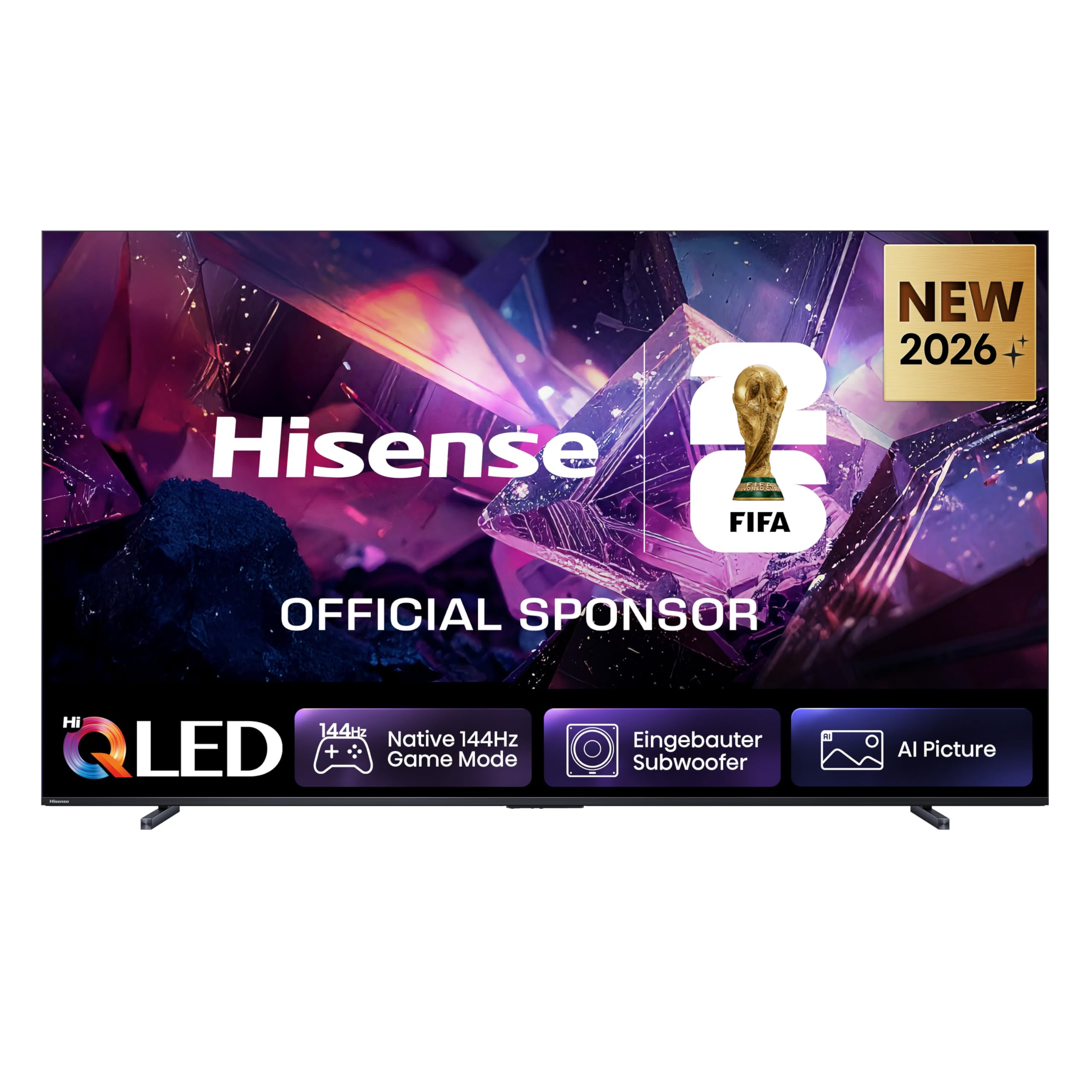 Hisense 100E7DS PRO Fernseher 100 Zoll, 4K UHD QLED, Smart TV, Hi-Concerto, 144Hz Game Mode, Hi-QLED Colour, Built-in Subwoofer, Filmmaker Mode, Dolby Audio, DTS Virtual: X, FreeSync Premium [2026]