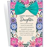 Chuck's Card-O-Rama - Daughter Birthday Card - Made in Chicago - Perfect Size: Opens to a generous 10″× 7.75″ - Beautiful - 95210