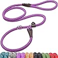 Fida Durable Slip Lead Dog Loop Leash, 6 FT x 1/2" Heavy Duty , Comfortable Strong Rope Leash for Large, Medium Dogs, No Pull Pet Training Leash with Highly Reflective, Purple