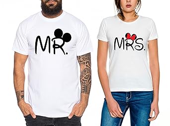 Mr Mrs Partner Look Pärchen T-Shirt Set für Pärchen als Geschenk