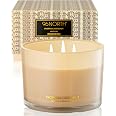 Coconut Scented Soy Candle - 3 Wick Large Jar With 40 Hour Burn Time - Natural Home Fragrance & Aromatherapy