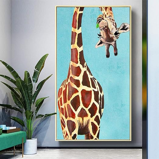 Canvas Print Animal Wall Art Picture Funny Deer Picture Canvas Print