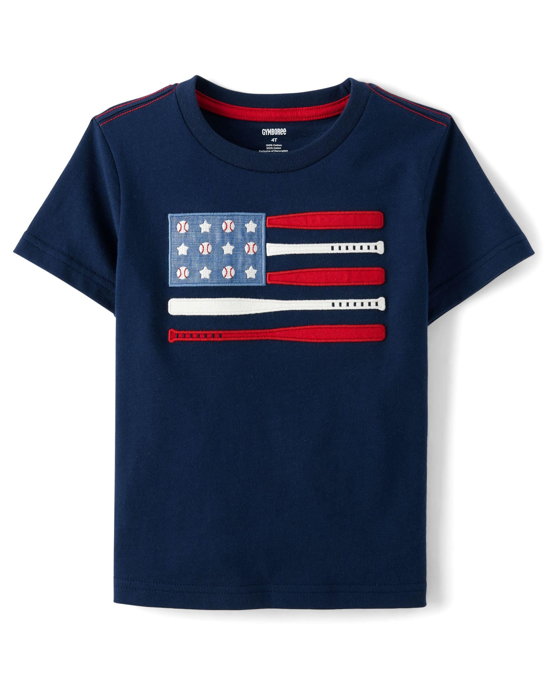 Gymboree,Boys,and Toddler Embroidered Graphic Short Sleeve T-Shirts,2 Years,Tidal Flag