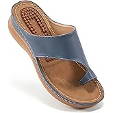 Aomigoct Sandals for Women Wedge Shoes: Comfortable Orthopedic Sandals Womens Dressy Summer Flip Flops Casual Walking Wedges