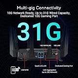 ASUS ROG Rapture GT-BE19000 Tri-Band WiFi 7 Router 19 Gbps 2x 10G view 3