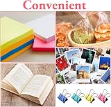HXMJIED 50 Pcs Colored Binder Clips 15/19/25mm Metal Foldback view 5