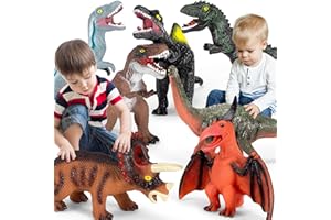 Kissdream 7 Piece Jumbo Dinosaur Toys Big Dinosaur Toy for Boys Realistic Giant Dinosaur Toys for Kids 3-5 - Perfect Dinosaur Gifts for Kids