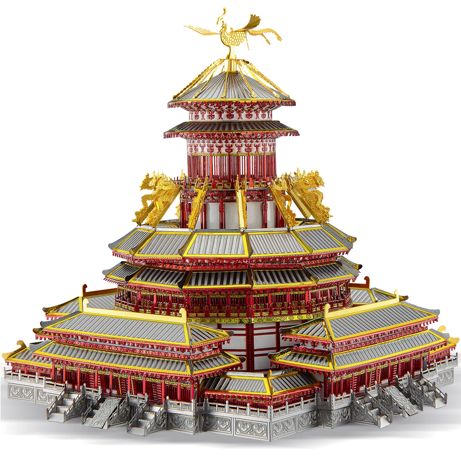 Piececool 3D Metal Puzzles for Adults, Ziwei Palacer Model Kits, Famous Chinese Architecture Model Building Kits, DIY 3D Puzzle Building Blocks Great Gift,189 Pcs