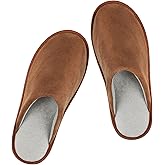 riemot Mens House Slippers Memory Foam Bedroom Shoes Cushioned Lightweight Sandals for Home Indoor Travel Slipper Brown EU 46-47