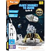 Imagimake Mapology Man's Journey to Moon, Apollo 11 3D Model Kit for Kids | Educational STEM Model Kit, Build Rockets &amp; Satellites, Back to School Gift for Boys &amp; Girls Ages 8,9,10,11,12 Years Old