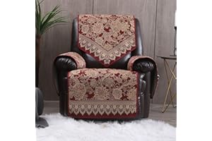 LUFEIJIASHI Recliner Chair Covers Non Slip Waterproof Large Recliner Covers for Leather Recliner,Electric Reclining Chair Covers for Living Room Dog Sofa Furniture Protective Cover Red