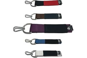 GI STORE ROCKS! BJJ Keychain with Carabiner for Jiu Jitsu Backpack All Belt Rankings BJJ Colors Gifts for Jiu Jitsu