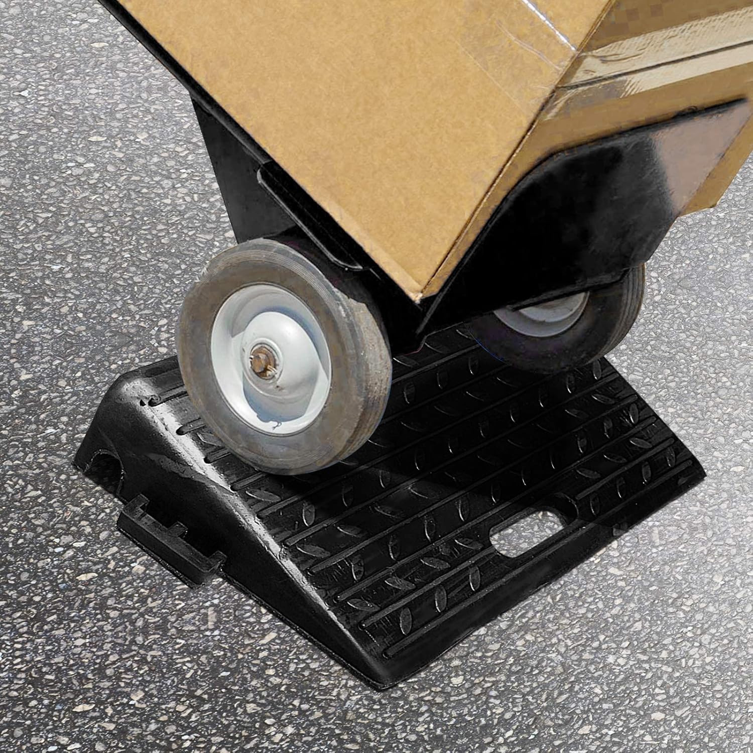 kingSaid MorNon 2PCS Heavy Duty Rubber Threshold Bridge Track Curb Ramp - Image 5