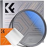 K&F Concept 55mm Circular Polarizer Filter Ultra-Slim 18 Multi-Coated Optical Glass Circular Polarizing Filter for Camera Len