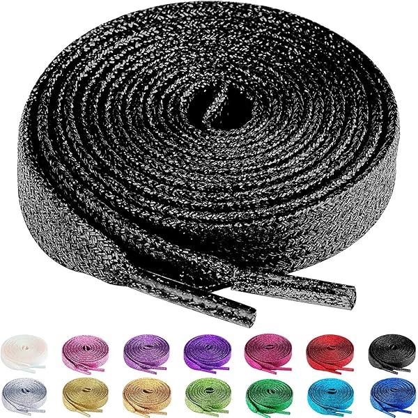 Endoto Glitter Metallic Shoe Laces for Men Women Réunion