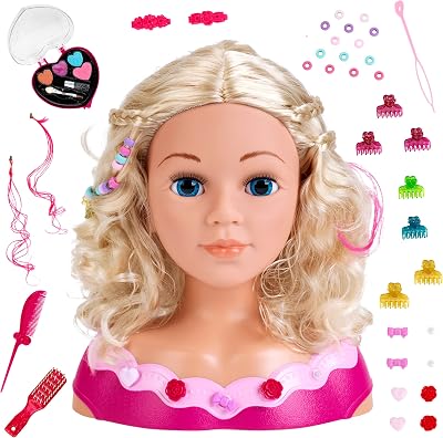 Theo Klein 5392 Princess Coralie Emma Make up & Hairstyling Head